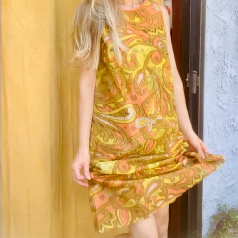 1960s novelty “paper” dress.